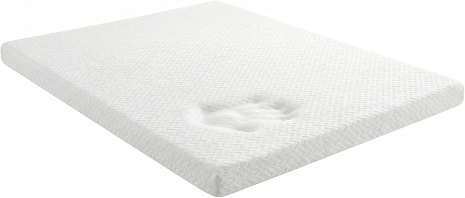 AMANSTYLE LTD Premium Quality Memory Foam Mattress With Cover UK Standard Mattress Topper for mobile home, tourer, camper van Memory Foam Bed Topper With 1" Thickness for Single Smal Size