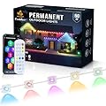 EcoNour 50 FT RGB LED Permanent Outdoor Lights | Smart Waterproof LED Eaves Lights with App & Remote Control | Music Sync, RGB Colorful Light | Alexa Smart Christmas Light for Decorations