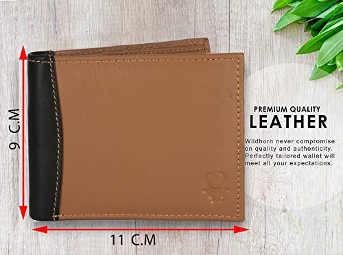 Image of WildHorn� RFID Protected Genuine High Quality Mens New Leather Wallet (New TAN Nappa)
