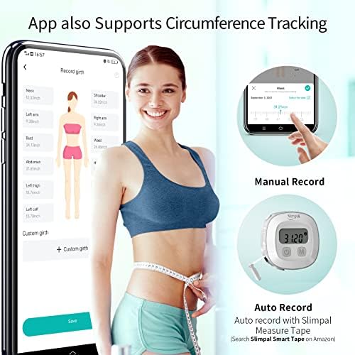 Slimpal Scale for Body Weight Smart Body Fat Scale WiFi and Bluetooth Digital Bathroom Weight Scale Larger Display for Heart Rate, Body Fat, Weight Trend, 15 Body Composition, Zero-Current Mode