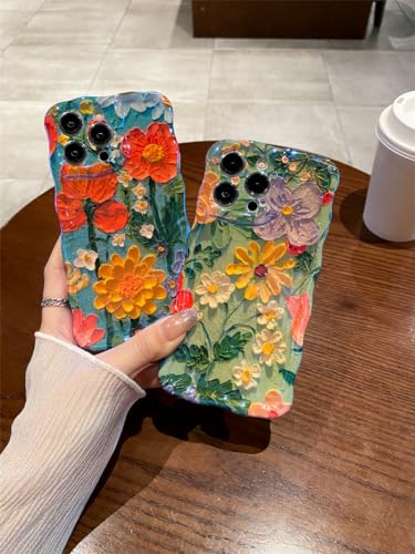 Coque iPhone 13 Pro Max durable fleur brillante laser de qualité premium