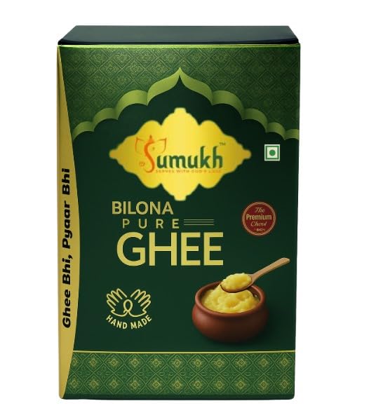 Image of Sumukh Bilona Buffalo Ghee 1L | Stone-Churned, Traditional, Pure & Natural Desi Ghee | Rich Aroma | Premium Healthy Ghee for Daily Use.