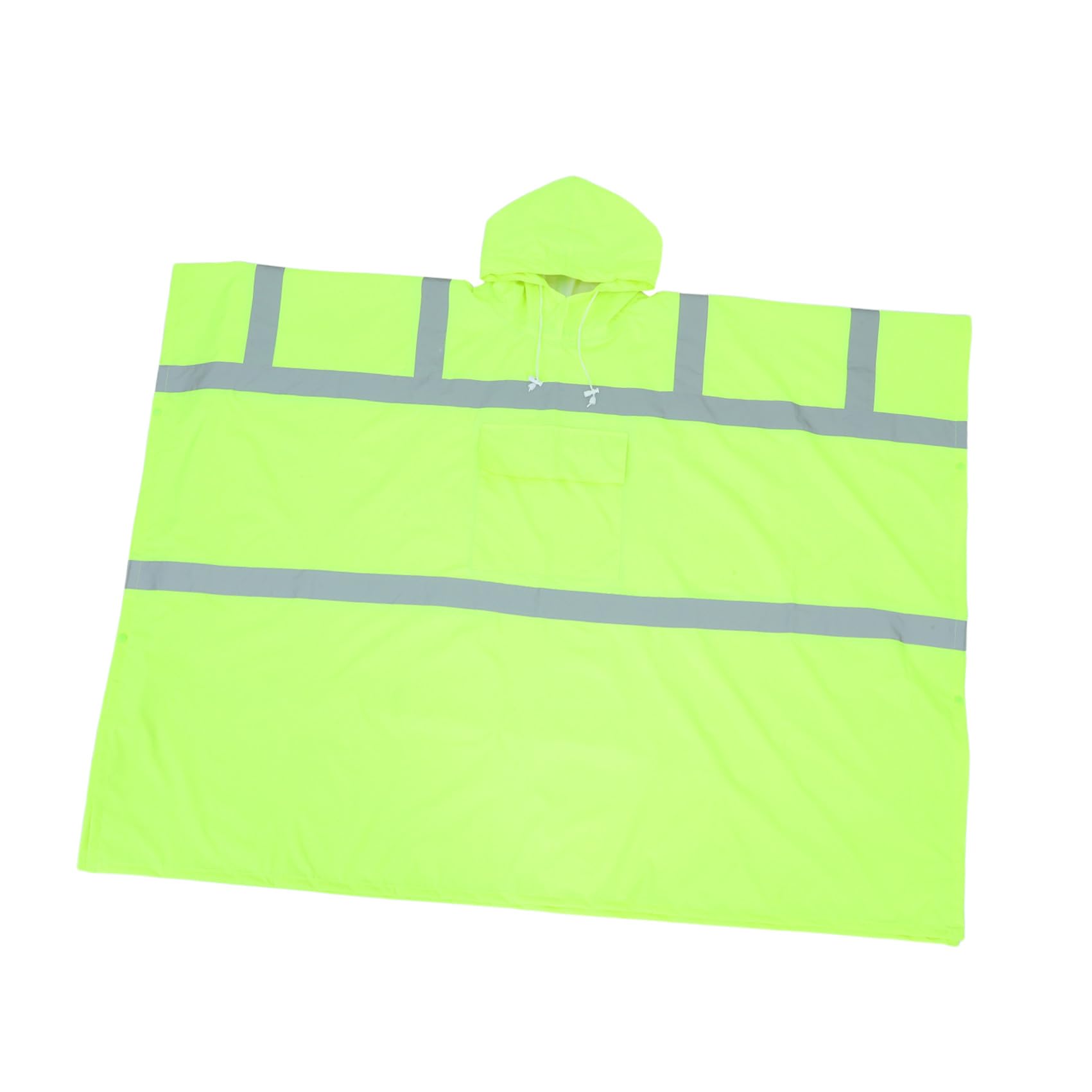 SUPVOX Poncho de Pluie Adulte Réfléchissant avec Capuche et Cordon Ajustable en Polyester Taffetas Pvc pour Camping et Déplacements Quotidiens Haute Visibilité