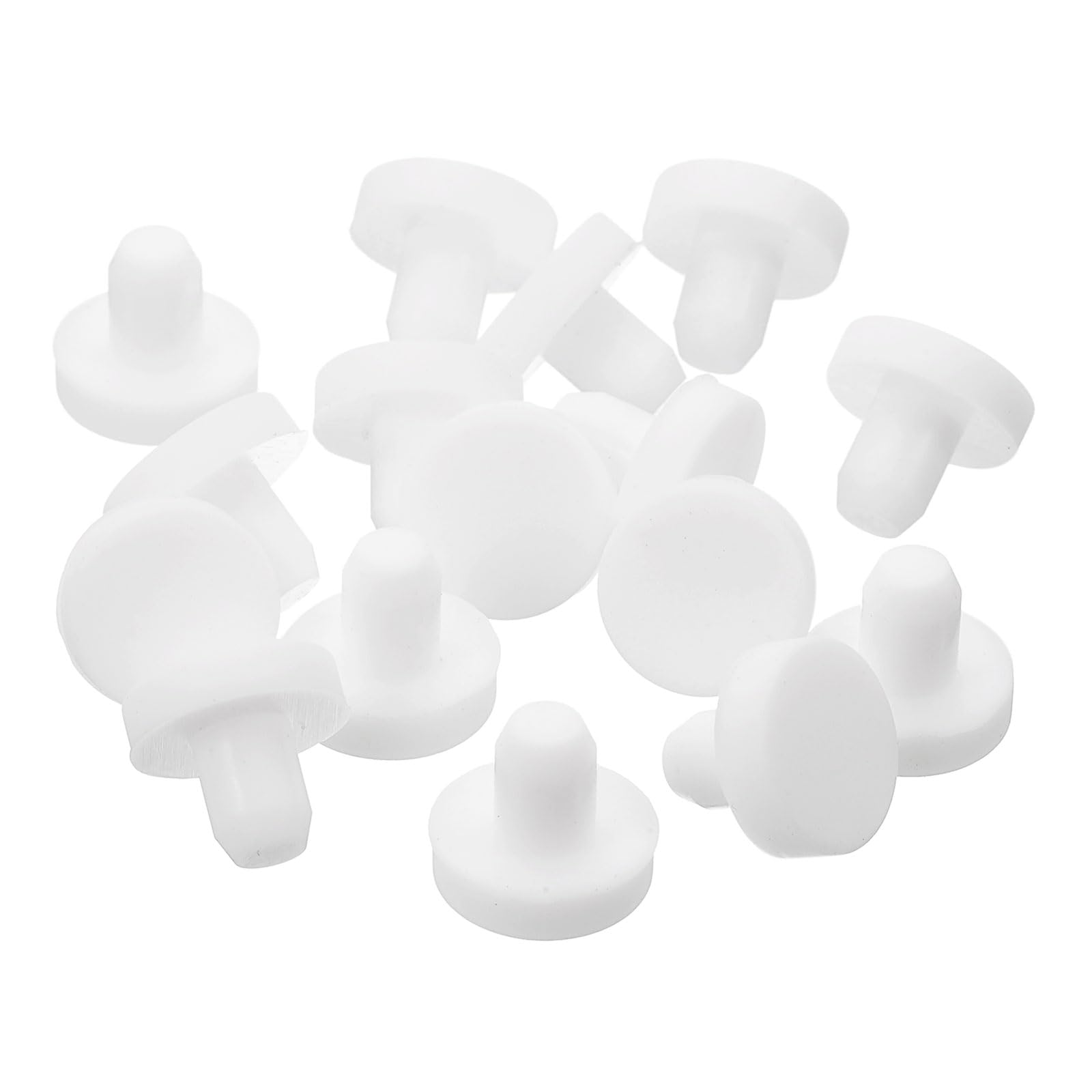 uxcell 32 Pieces White Rubber Stopper, 6mm Plug Holes for 5.5-5.8mm/0.22-0.23" Hole