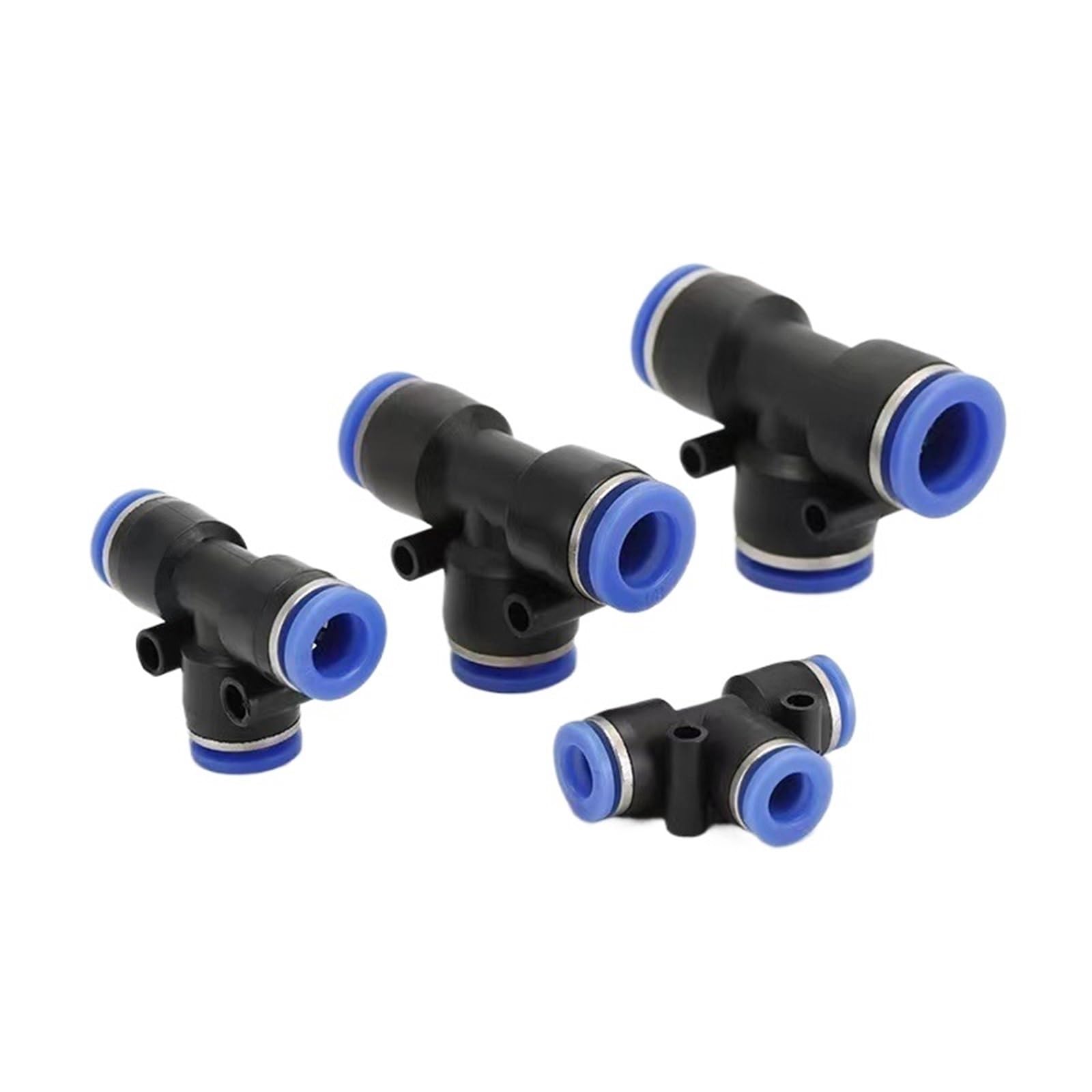 Enchufe rápido PE5 3/8 neumático de plástico azul de alta fijación