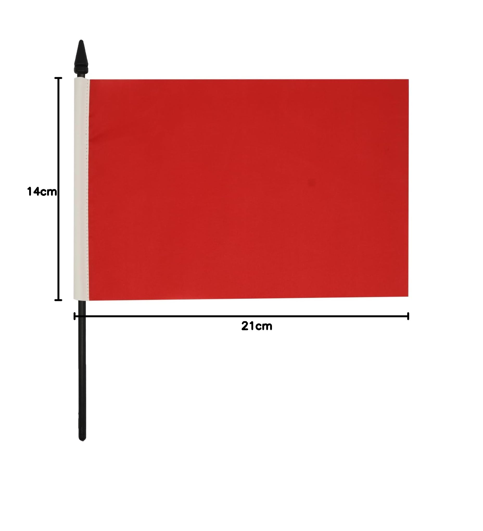 AZ FLAG Bandiera Da Tavolo Monocolore Rosso 21x14 cm