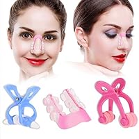 3 stücke Nasenformer Massager Clip + Glättung Schönheit Clip + Nase Up Clip Korrektur SetSafety Silikon Pads Pflege Nase Höhere Schönheit Clip für Dame