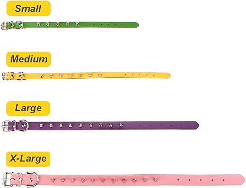 Miniatura 10 de Aolove Basic Classic Adjustable Genuine Cow Leather Pet Collars for Cats Puppy Dogs