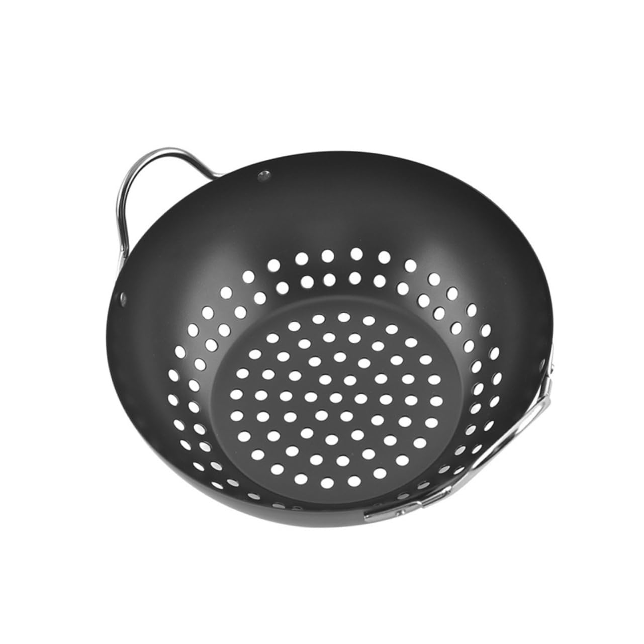 PartyKindom Cestello Design a Doppia Maniglia per Grigliare le Verdure in Acciaio al Carbonio Nero, Resistente alla Ruggine e Facile da Pulire per Barbecue Professionale