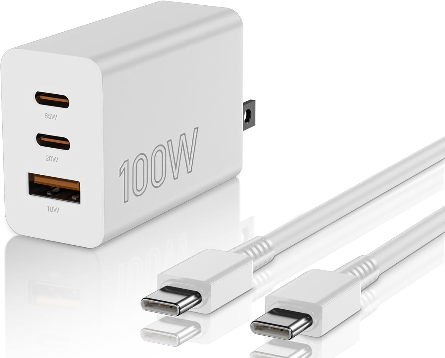 65W USB C Charger for iPhone 17/16/15 Pro, 3-Port GaN USB Type C Wall Charger，6FT USB-C Cable Included,PD 65W Super Fast Charger for iPhone 17,MacBook Serie,Samsung Galaxy S26 Ultra, iPad, and More