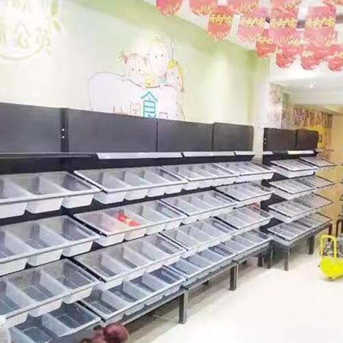 Estantes de supermercado y frutería robustos para organizar alimentos 4