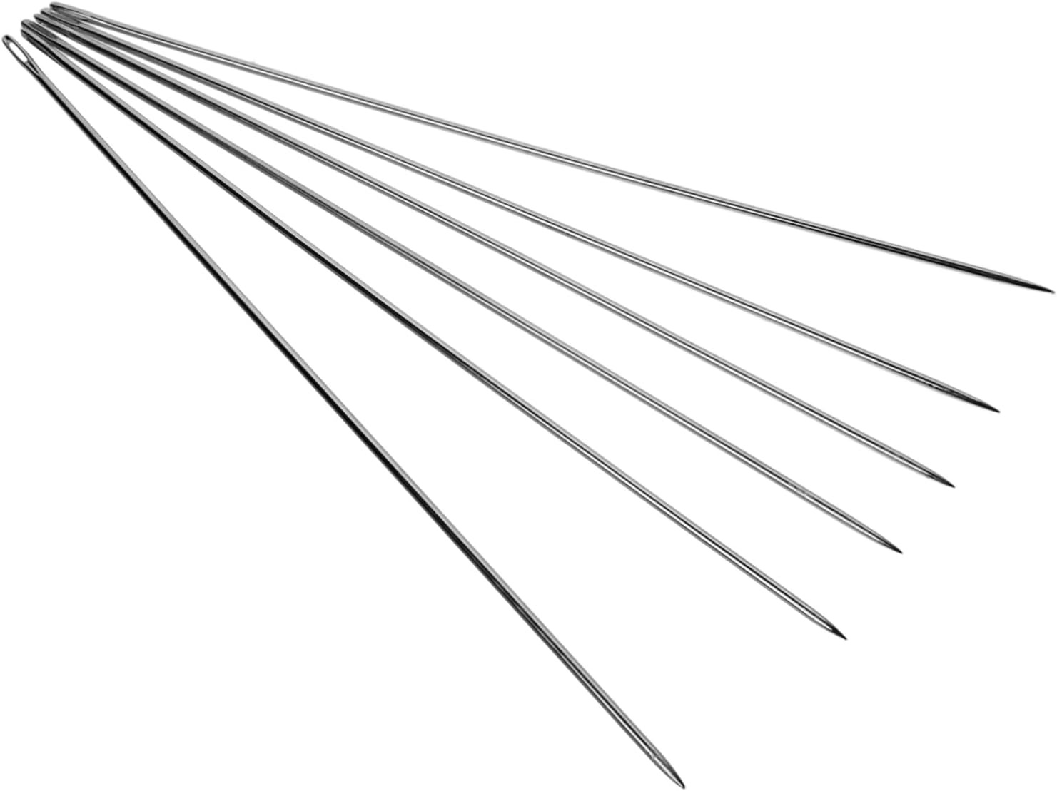 VILLFUL 6pcs Large-Eye Metal Needles for Sewing Knitting Extra Large Eye for Yarn Darning Tapestry Projects