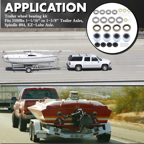 Taxutor AP0241 4 Sets L68149 L44649 Boat Trailer Axle Hub Bearing Kit thumb #4
