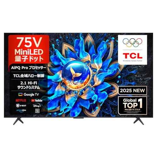 TCL 75V型 テレビ 4K 量子ドット 75T6C 液晶 HVAパネル TCL 75V型 テレビ 4K 量子ドット 75T6C 液晶 HVAパネル Amazon.co.jp
