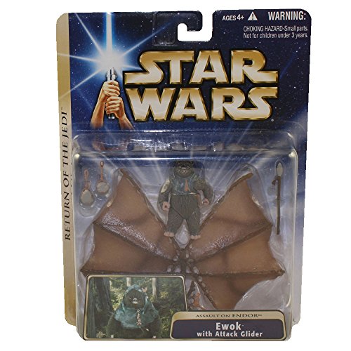 Star Wars Return of The Jedi Figure: Assault on Endor Ewok with Attack Glider