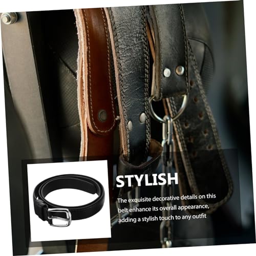 PartyKindom Belt Strap Versatile Artificial Leather Belt for Boys for Jeans and Casual Wear Stylish Buckle Design for Comfortable Fit4