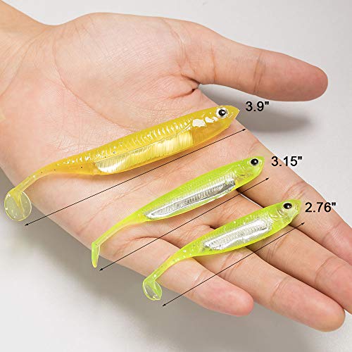 Dr.Fish Softbait Wiggle Shad Soft Plastic Swimbait Fishing Lure