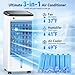 FANCOLE Windowless Portable Air Conditioners with 4 Ice Packs, 12H Smart Timer for Auto-off, 26Ft Remote, Top Fill Dual Tank, 3Speeds Evaporative Air Cooler, 70°Auto Swing Swamp Cooler Air Conditioner
