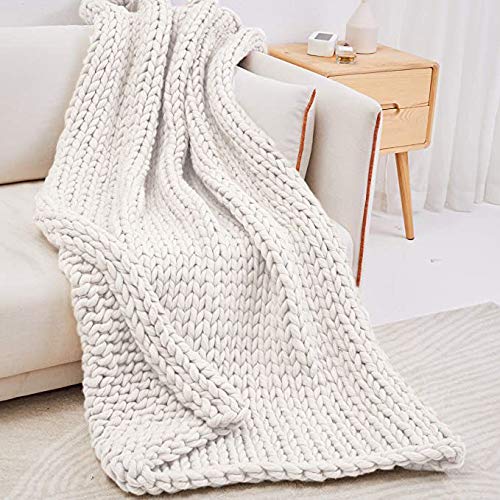 100 Hand Made Chunky Blanket Knitted Weighted BlanketBoho Chunky