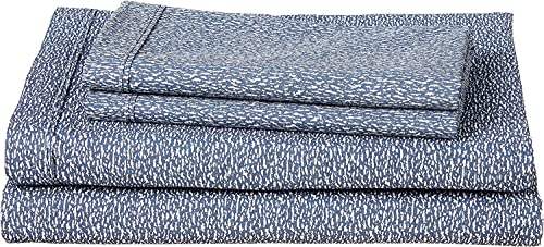 Image of Lacoste Camo Sheet Set, Twin XL, Vintage Indigo