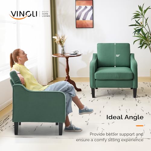Image of VINGLI Accent Chairs Set of 2, Modern Traditional Armchair for Living Room