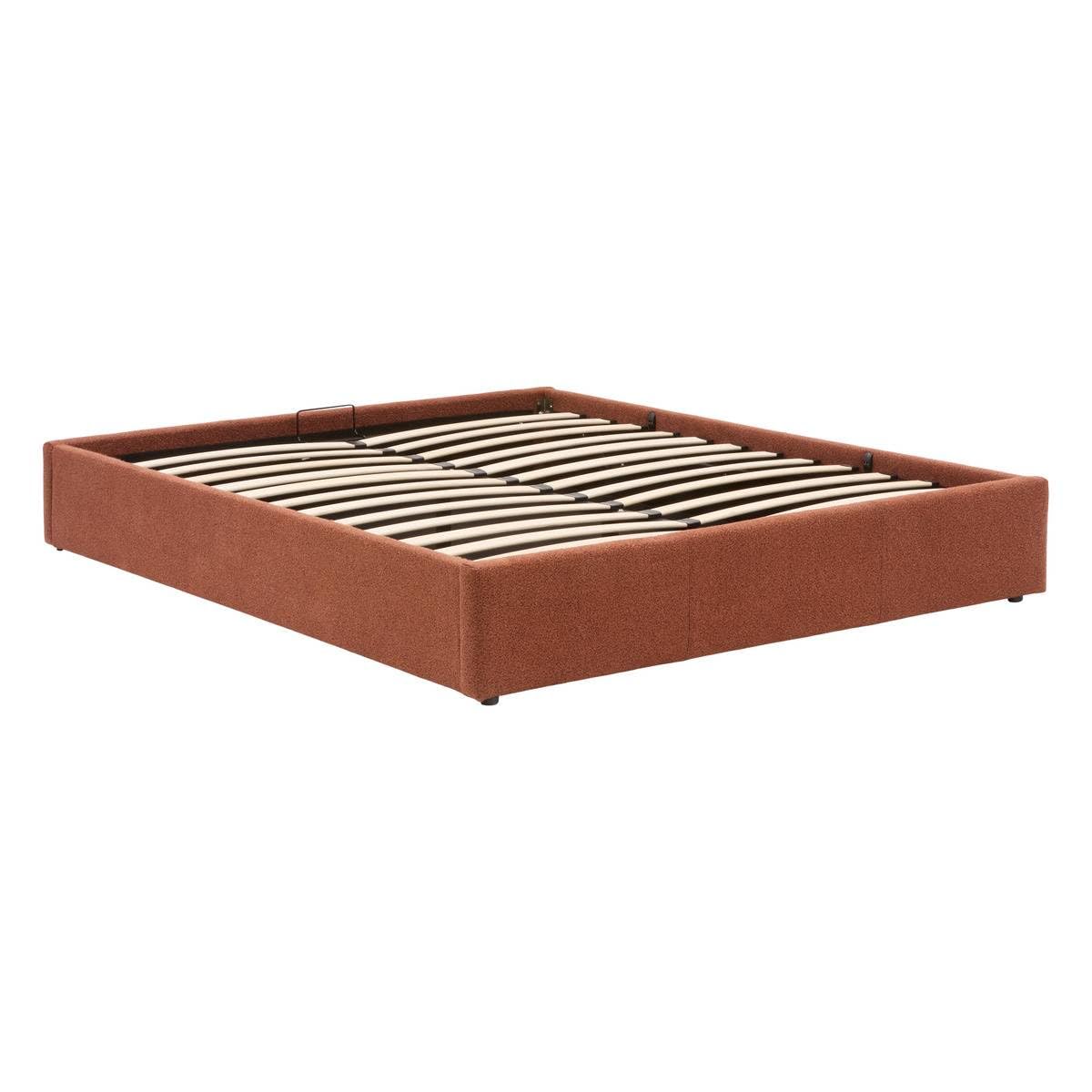 Atmosphera - Lit Coffre Luna rectangulaire 160x200cm Terracotta