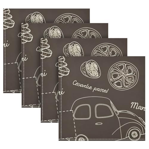 Servilletas de Tela Polyester Square Pack de 4, 20x20 pulgadas miniatura 5