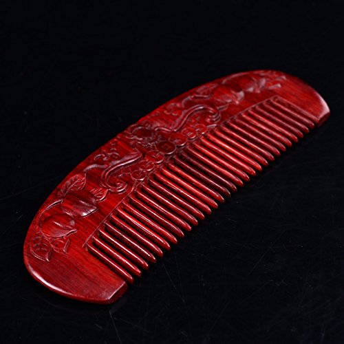 La haute qualité valve interne de l'antistatique peigne en bois de santal rouge
