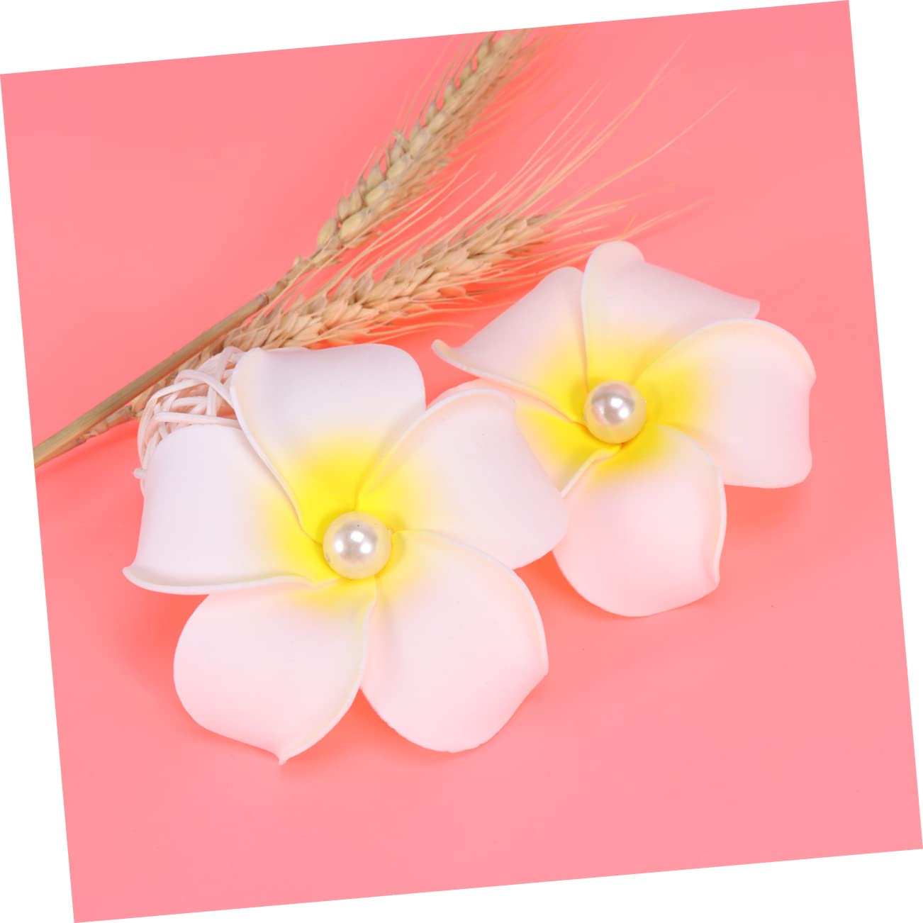 FOMIYES Juego De 3 Elegantes Horquillas De Novia Con Diseño De Frangipani Accesorio Para El Cabello Para Mujer Para Fiesta En La Playa 8 Unidades X 3