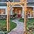 YITAHOME 7.1FT Solid Wood Garden Arch with Trellis for Climbing Plants, Wooden Garden Arbor Plant Stand for Wedding Ceremony Birthdays Parties Proposals, Decor for Indoor Outdoor Backyard