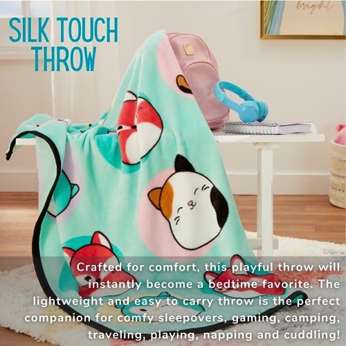 Image of Squishmallows Kids Bedding Super Soft Silk Touch Throw, 40 in x 50 in, (Officially Licensed Product) by Franco
