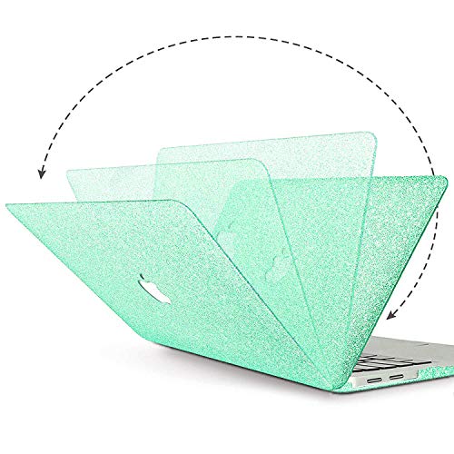 Anban MacBook Air 13 Inch Case 2020 2019 2018 Release A2337 M1 A2179 A1932, Glitter Bling Smooth Protective Laptop Shell Cover with Keyboard Cover Compatible with MacBook Air 13 with Retina & Touch ID