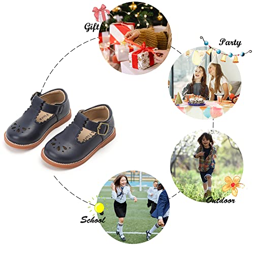 Image of Felix & Flora Toddler Little Girl Mary Jane Dress Shoes - Ballet Flats for Girl Party School Shoes