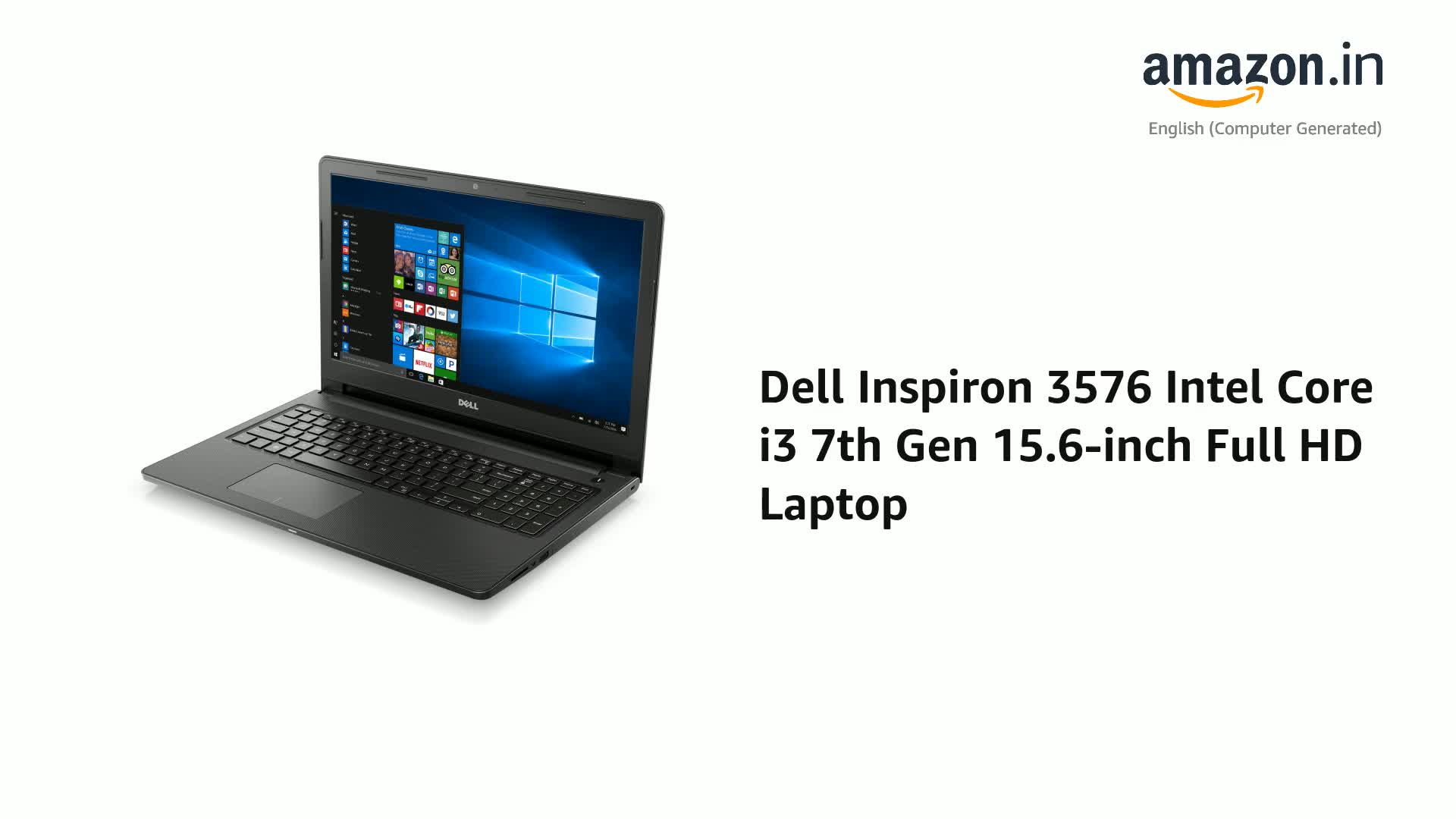Dell Inspiron 3576 Intel Core i3 7th Gen 15.6-inch Full HD Laptop