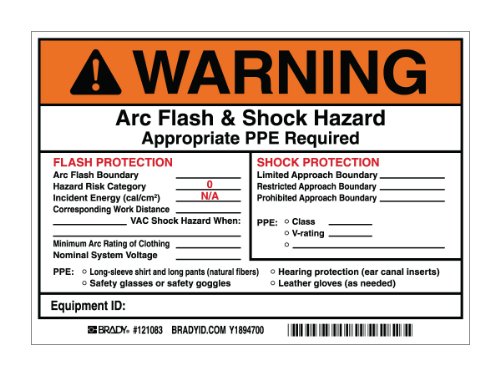 Étiquettes adhésives Brady vinyle pour signalisation de danger x5