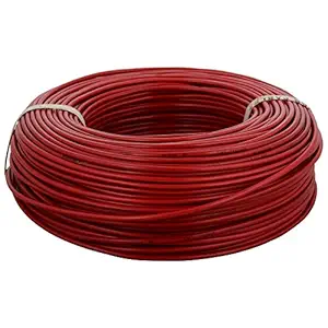 Anchor by Pansonic Advance FR Electric Wire | 1 sq mm PVC Insulated Copper Wire for Home Wiring | 90 Meter Electric Wire Cable for Industrial and Domestic Connections (Red, 27404RD)