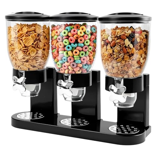 FARYODI Cereal Dispenser Countertop 2L, Lebensmittelspender aus Kunststoff,Cereal Dispenser & Cornflakes Spender, Ideal Für Süßigkeiten, Frischhaltedosen (3)