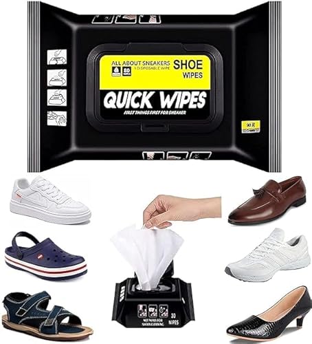 SONORO KATE Premium Shoe Wipes (80 Wipes) Sneaker Cleaning Wipes – Instant Shoe Cleaner for Quick Dirt & Stain Removal – No Water Needed – Portable Cleaning Kit for Sneakers, Leather SONORO KATE Premium Shoe Wipes (80 Wipes) Sneaker Cleaning Wipes – Instant Shoe Cleaner for Quick Dirt & Stain Removal – No Water Needed – Portable Cleaning Kit for Sneakers, Leather