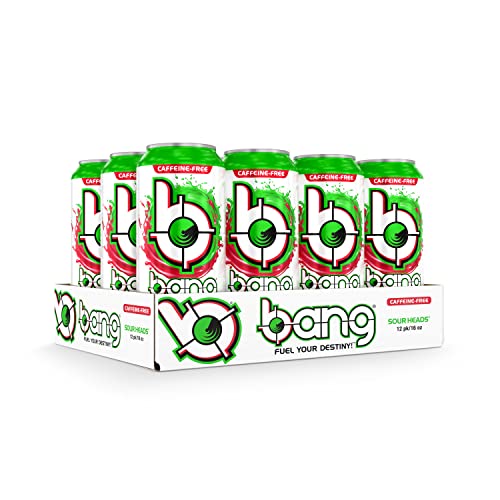 Bang CaffeineFree, Sour Heads Energy Drink, ZeroSugar