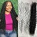 Bulk Pre Divided Human Hair for Crochet Boho Braids Extensions Curly Double Drawn Bulk Human Hair Bundles for Braiding Loose Deep Wave No Weft for Women 18inch 160 roots 50g