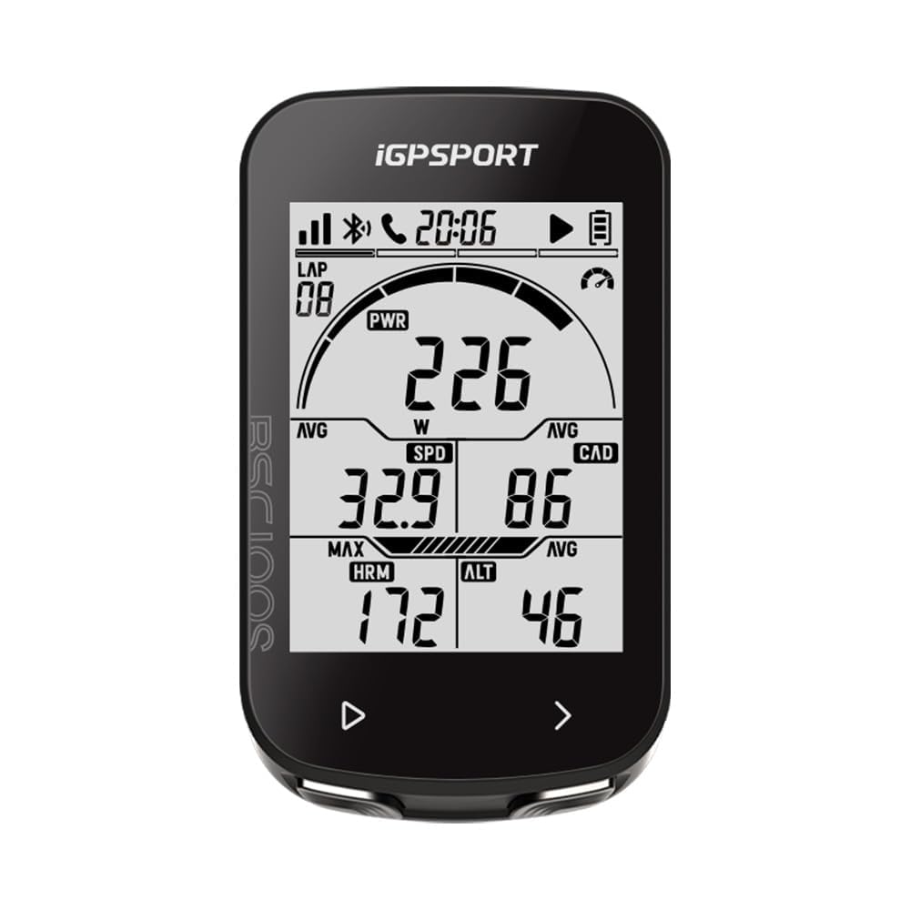 iGPSPORT BSC100S Fahrradcomputer Kabellos, 2.6'' Display Fahrradtacho Kabellos, IPX7 Wasserdicht 40H Wiederaufladbare Batterie Bluetooth5.0 ANT+ (BSC100S)