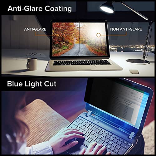 Image of Pxin - 13.4 inch (16:10) Laptop Privacy Screen Filter - NO Eye Strain | Anti-Blue Light + Anti-Glare | No Dry Eyes | Privacy Screen Protector
