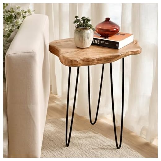 Unique Live Edge Cedar End Table