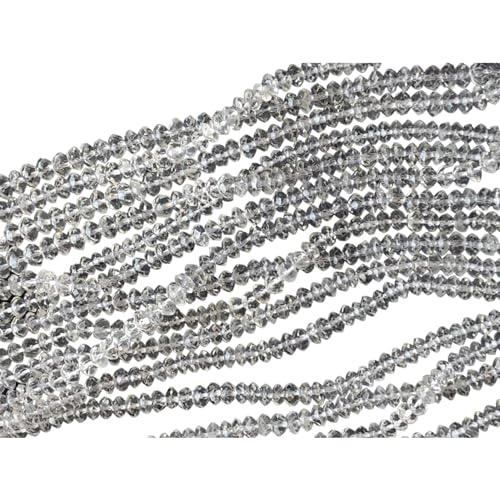 Rondelles à facettes en quartz cristal pur 4mm pour joaillerie artisanale