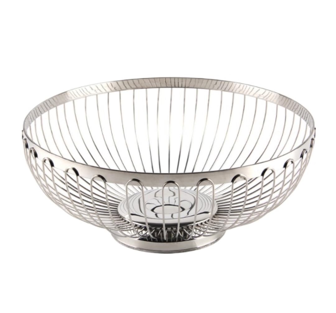 Koszyk Owoce Blat Miska Na Owoce Drut Metalowy Ze Stali Nierdzewnej Kuchenny Druciany Kosz Do Przechowywania Dekoracja Stołu Kuchni(20*8.6cm)
