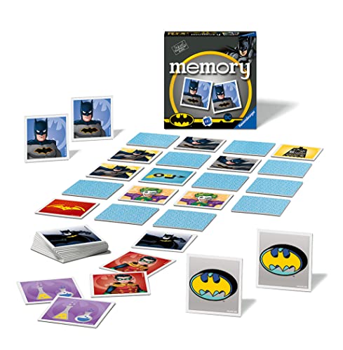 Ravensburger 20611 Batman DC Mini-Memory-Spiel – passende Bild-Schnapppaare für Kinder ab 3 Jahren – Lernspielzeug für Kleinkinder, Mehrfarbig, 0