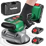 TomTask Tile Vibration Tool Cordless, 2 x 2.0Ah Batteries(6 Hours Lasting), 12 Adjustment Levels, Tile Suction Cup Vibrating Tool, Tile Installation Tool for Laying Large Tiles Floor Wall Bathroom