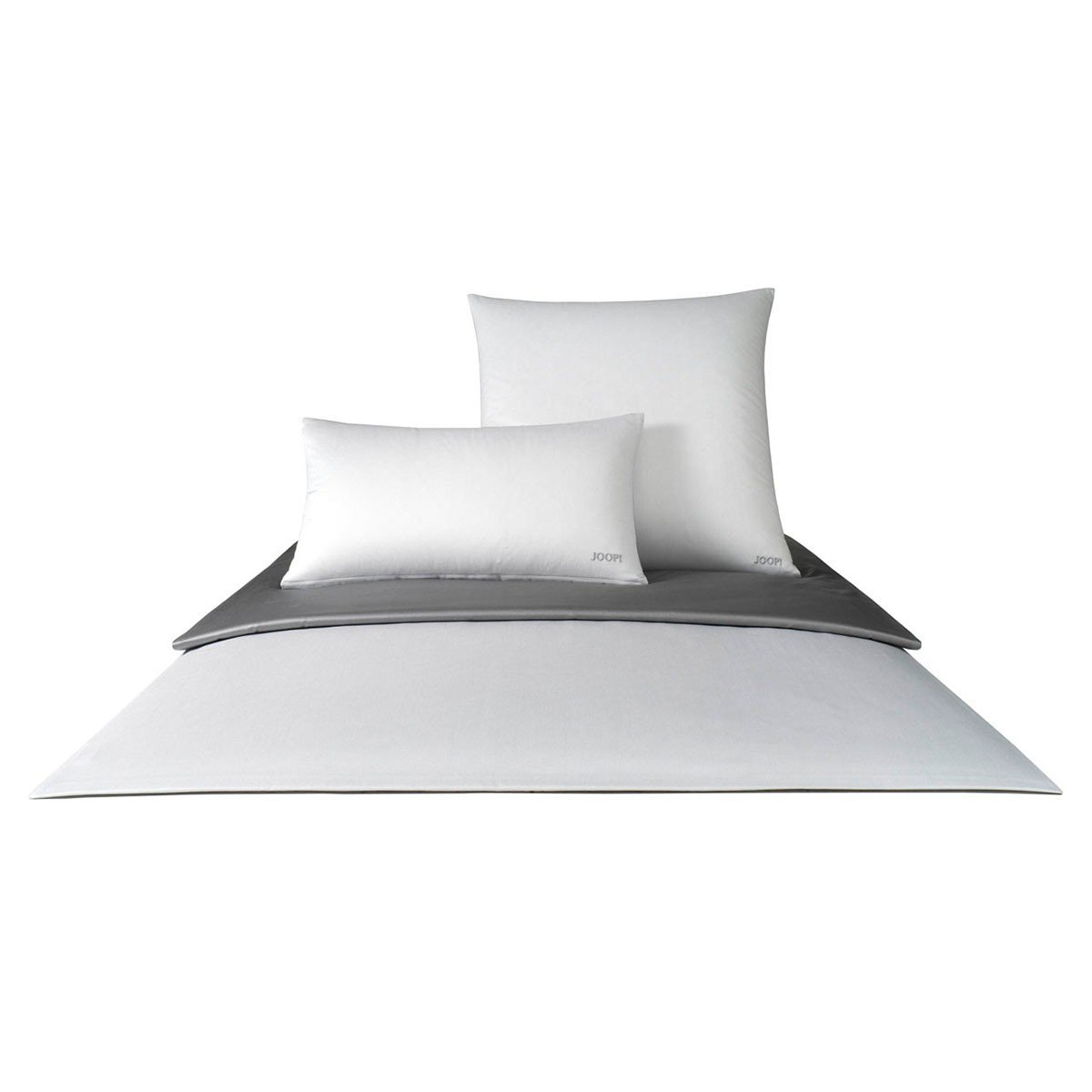 Parure de lit JOOP! en satin de coton graphite housse 135x200 et taie 80x80