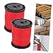 POPETPOP 2 Rolls Heavy Duty Nylon String for Construction and Gardening Twisted Masonry Line Sturdy Building Lines for Masonry Tools 50m Each