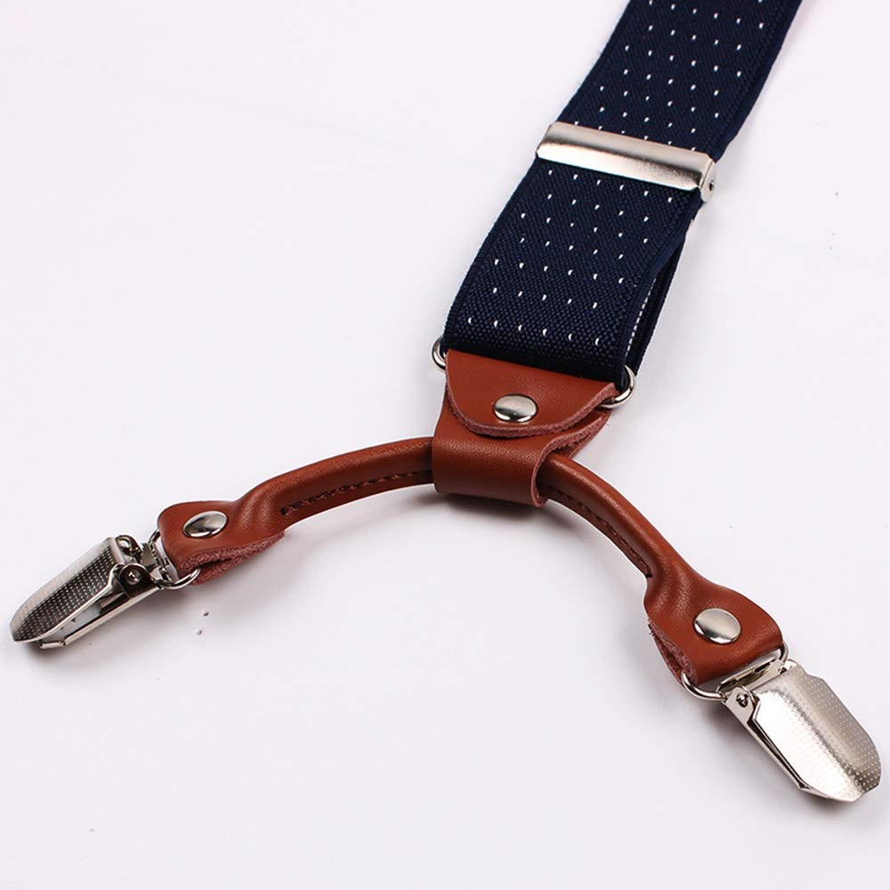 Hosenträger Clips Herren Hosenträger Hosenträger Herren X Rücken Hosenträger Kontrollierte Clips Breite Hosenträger & Heavy Duty Mit Robusten Robusten Metallclips (Farbe: Blau, Größe: Freie Größe)